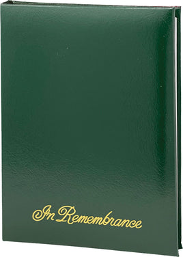 Remembrance Green Register Book - SHPVL101-Green