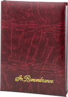 Remembrance Maroon Register Book - SHPVL101-Maroon