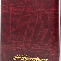 Remembrance Maroon Register Book - IUSRB101-Maroon