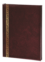 Value Line Scroll Memorial Guest Book-6 Ring-STVL103-Burgundy