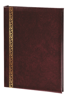 Value Line Scroll Memorial Guest Book-6 Ring-STVL103-Burgundy