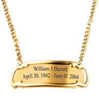 Customized Engraved Brass Name Tag - 3 Styles Gold, Pewter or Black