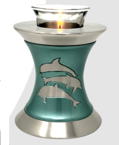 Solace Dolphins Tealight Cremation Urn - IUTL121