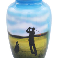 Golfer Theme Cremation Urn - IUTM104