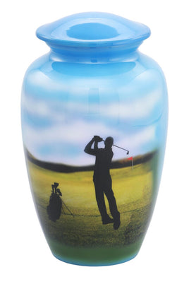 Golfer Theme Cremation Urn - IUTM104