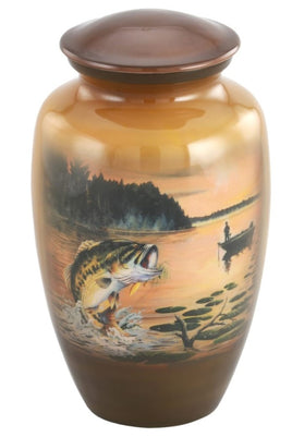Jumping Bass Theme Cremation Urn - IUTM111