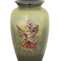 Monarchs & Blazing Stars Theme Cremation Urn - IUTM116