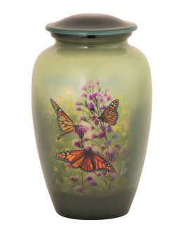 Monarchs & Blazing Stars Theme Cremation Urn - IUTM116