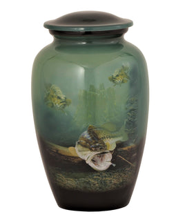 Underwater Bass Theme Cremation Urn - IUTM117