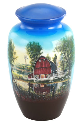 Homestead Theme Cremation Urn - IUTM121