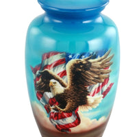American Eagle & Flag Theme Cremation Urn - IUTM128