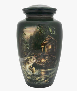 Gone Fishing Theme Cremation Urn - IUTM130