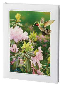 Hummingbird Memorial Guest Book - 6 Ring - STPR104-W