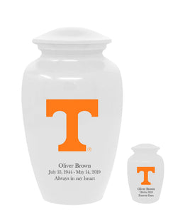 Fan Series - University of Tennessee Volunteers White Memorial Cremation Urn - IUTNV100