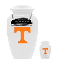 Fan Series - University of Tennessee Volunteers White Memorial Cremation Urn - IUTNV100