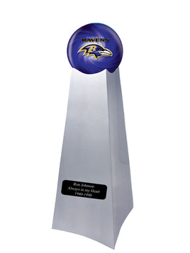 Championship Trophy Urn Base with Optional Baltimore Ravens Team Sphere