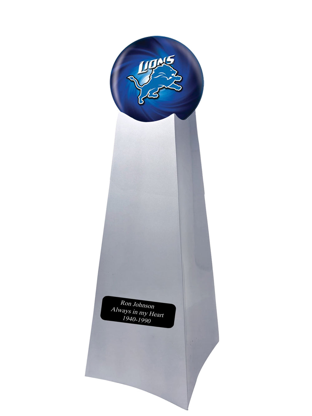 Championship Trophy Urn Base with Optional Detroit Lions Team Sphere