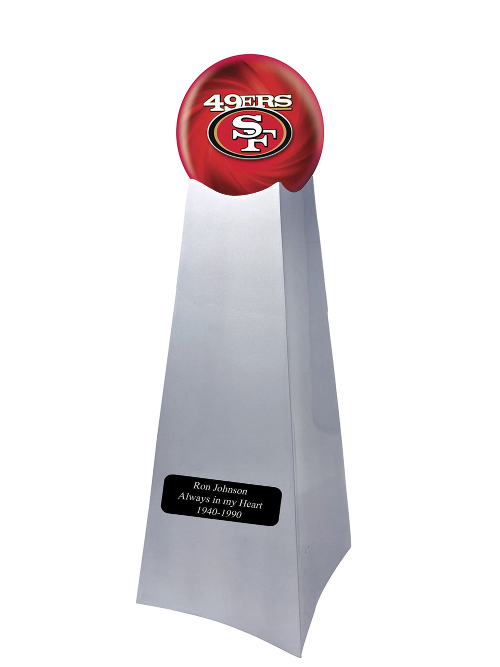 Championship Trophy Urn Base with Optional San Francisco 49ers Team Sphere