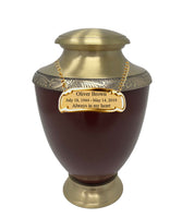 Zejtar Series - Red Brass Cremation Urn - TU102-Red