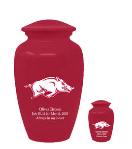 Fan Series - University of Arkansas Razorbacks Memorial Cremation Urn - IUUARK100