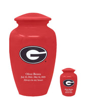 Fan Series - University of Georgia Bulldogs Memorial Cremation Urn, Red - IUUGA100