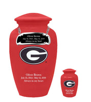 Fan Series - University of Georgia Bulldogs Memorial Cremation Urn, Red - IUUGA100