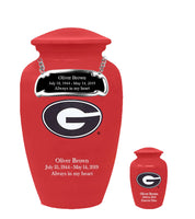 Fan Series - University of Georgia Bulldogs Memorial Cremation Urn, Red - IUUGA100
