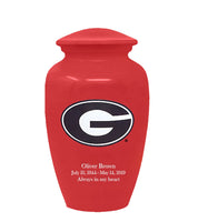 Fan Series - University of Georgia Bulldogs Memorial Cremation Urn, Red - IUUGA100