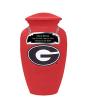 Fan Series - University of Georgia Bulldogs Memorial Cremation Urn, Red - IUUGA100