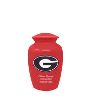 Fan Series - University of Georgia Bulldogs Memorial Cremation Urn, Red - IUUGA100