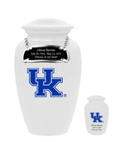 Fan Series - University of Kentucky Wildcats White Memorial Cremation Urn - IUUKY100