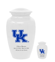 Fan Series - University of Kentucky Wildcats White Memorial Cremation Urn - IUUKY100