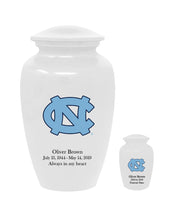 Fan Series - University of North Carolina Tar Heels White Memorial Cremation Urn - IUUNC100