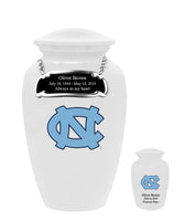 Fan Series - University of North Carolina Tar Heels White Memorial Cremation Urn - IUUNC100