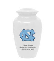 Fan Series - University of North Carolina Tar Heels White Memorial Cremation Urn - IUUNC100