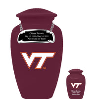 Fan Series - Virginia Tech Hokies Maroon Memorial Cremation Urn - IUVGTE100