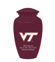 Fan Series - Virginia Tech Hokies Maroon Memorial Cremation Urn - IUVGTE100