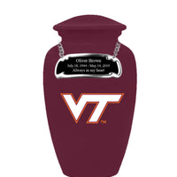Fan Series - Virginia Tech Hokies Maroon Memorial Cremation Urn - IUVGTE100