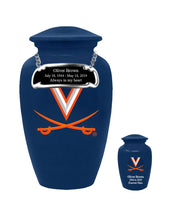 Fan Series - Virginia University Cavaliers Blue Memorial Cremation Urn - IUVRG100
