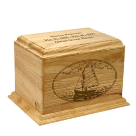 Woodland Sailboat Cremation Urn - Large - IUWC100
