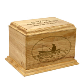 Woodland Fishing Cremation Urn - Large - IUWC102