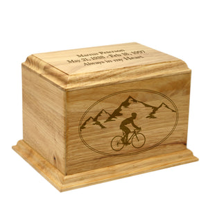 Woodland Biking Cremation Urn - Large - IUWC103