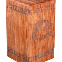 Large Solid Rosewood Army Urn - IUWD206