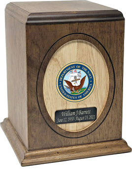 Military Series - United States Navy Wooden Cremation Urn - IUWDMI134