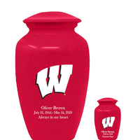 Fan Series - University of Wisconsin Badgers Red Memorial Cremation Urn - IUWIS101