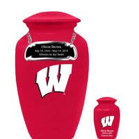 Fan Series - University of Wisconsin Badgers Red Memorial Cremation Urn - IUWIS101