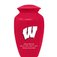 Fan Series - University of Wisconsin Badgers Red Memorial Cremation Urn - IUWIS101