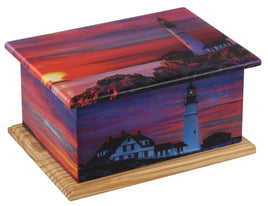 Lighthouse Wooden Wrap Urn - IUWT105