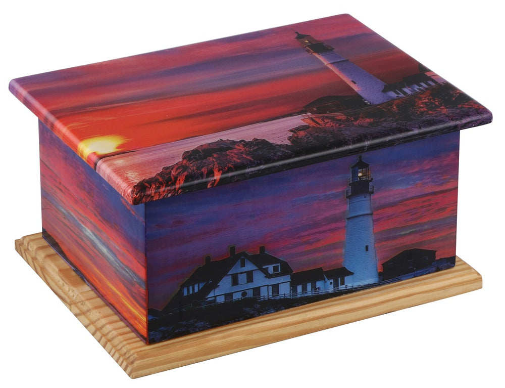 Lighthouse Wooden Wrap Urn - IUWT105
