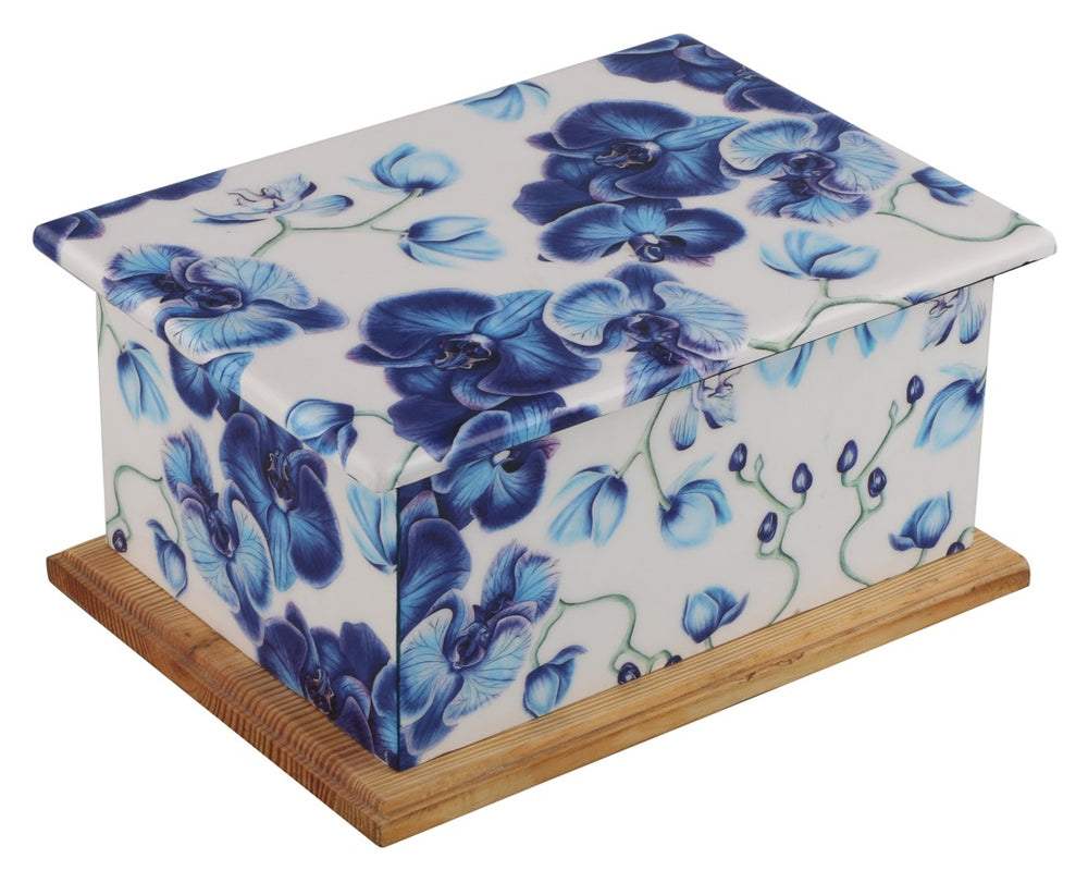 Mint Floral Wooden Wrap Urn - IUWT107